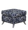 Beijing Ottoman In Blue Floral Design