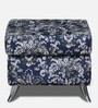 Beijing Ottoman In Blue Floral Design