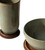Bein Rustic Multicolour Ceramic (Set of 2) Coffee Mug with Snack Bowl