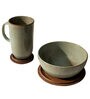 Bein Rustic Multicolour Ceramic (Set of 2) Coffee Mug with Snack Bowl