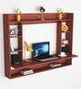 Belen Wall Mount Laptop Desk in Classic Walnut Finish