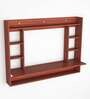 Belen Wall Mount Laptop Desk in Classic Walnut Finish