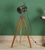 Belfast Floor Lamp ( Nickle & Teak)