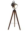 Belfast Floor Lamp ( Nickle & Teak)