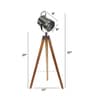 Belfast Floor Lamp ( Nickle & Teak)