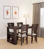 By Eros Belgium Solid Wood 4 Seater Dining Set In Wenge Finish