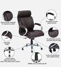 Belgrade Leatherette Executive Chair in Brown Colour