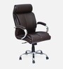 Belgrade Leatherette Executive Chair in Brown Colour