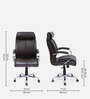 Belgrade Leatherette Executive Chair in Brown Colour