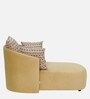 Belisario Velvet Chaise Lounger in Mustard Colour