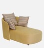 Belisario Velvet Chaise Lounger in Mustard Colour
