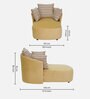 Belisario Velvet Chaise Lounger in Mustard Colour