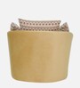 Belisario Velvet Chaise Lounger in Mustard Colour