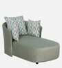 Belisario Velvet Chaise Lounger in Teal Green Colour