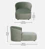 Belisario Velvet Chaise Lounger in Teal Green Colour