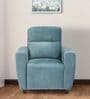 Wakefit Belize Fabric 1 Seater Sofa In Aqua Blue Colour