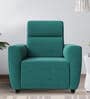 Wakefit Belize Fabric 1 Seater Sofa In Aqua Blue Colour