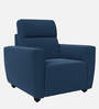 Belize Fabric 1 Seater Sofa In Cobalt Blue Colour