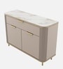 Bella 3 Door Sideboard With Drawer In Creamic Grey & Sebastian Oak Finish