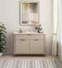 Bella 3 Door Sideboard With Drawer In Creamic Grey & Sebastian Oak Finish