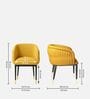 Bella Fabric Lounge Chair In Golden Fluff Colour