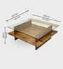 Bella Glass Top Center Table In Solid Wood Finish
