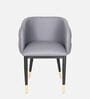 Bella Leatherette Lounge Chair In Gravel Gray Colour