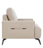 Bellagio Half Leather 1 Seater Sofa in Exotica Oyster Beige colour