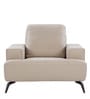 Bellagio Half Leather 1 Seater Sofa in Exotica Oyster Beige colour