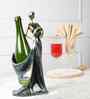 Belle Femme Antique Metal Wine Bottle Holder (Bronze)