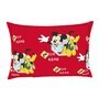 Mickey Mouse Themed Single Bedsheet with 1 Pillow Cover in Red & Grey Colour
