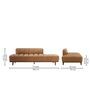 Bellgio Upholstered Lounger In Rust Brown Color