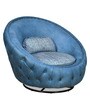 Bellini Barrel Chair with Swivel in Deep Blue Colour