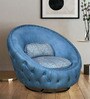 Bellini Barrel Chair with Swivel in Deep Blue Colour