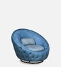 Bellini Barrel Chair with Swivel in Deep Blue Colour
