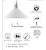 Bellona White Metal Hanging Light