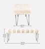 Belmont 3 Seater Bench In Beige Colour
