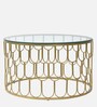Belmont Large Glass Top Coffee Table In Golden Finish