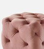 Belted Velvet Pouffe In Pink Colour