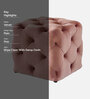 Belted Velvet Pouffe In Pink Colour