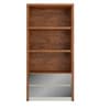 Bembe Book Shelf with Two Mirrored Drawers in Dark Brown Finish
