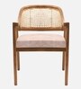 Bemla Teak Wood Arm Chairs Teak In Beige Finish