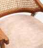 Bemla Teak Wood Arm Chairs Teak In Beige Finish