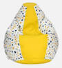 Ben Leatherette Bean Bag With Beans In Yellow Finish