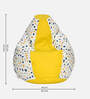 Ben Leatherette Bean Bag With Beans In Yellow Finish