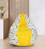 Ben Leatherette Bean Bag With Beans In Yellow Finish