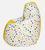 Ben Leatherette Bean Bag With Beans In Yellow Finish