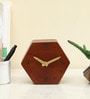 Ben Mango Wood Brown Modern Wall Clock