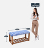 Bench in Blue & White Colour