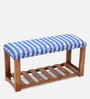 Bench in Blue & White Colour